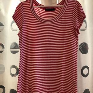 Soft white & pink striped top